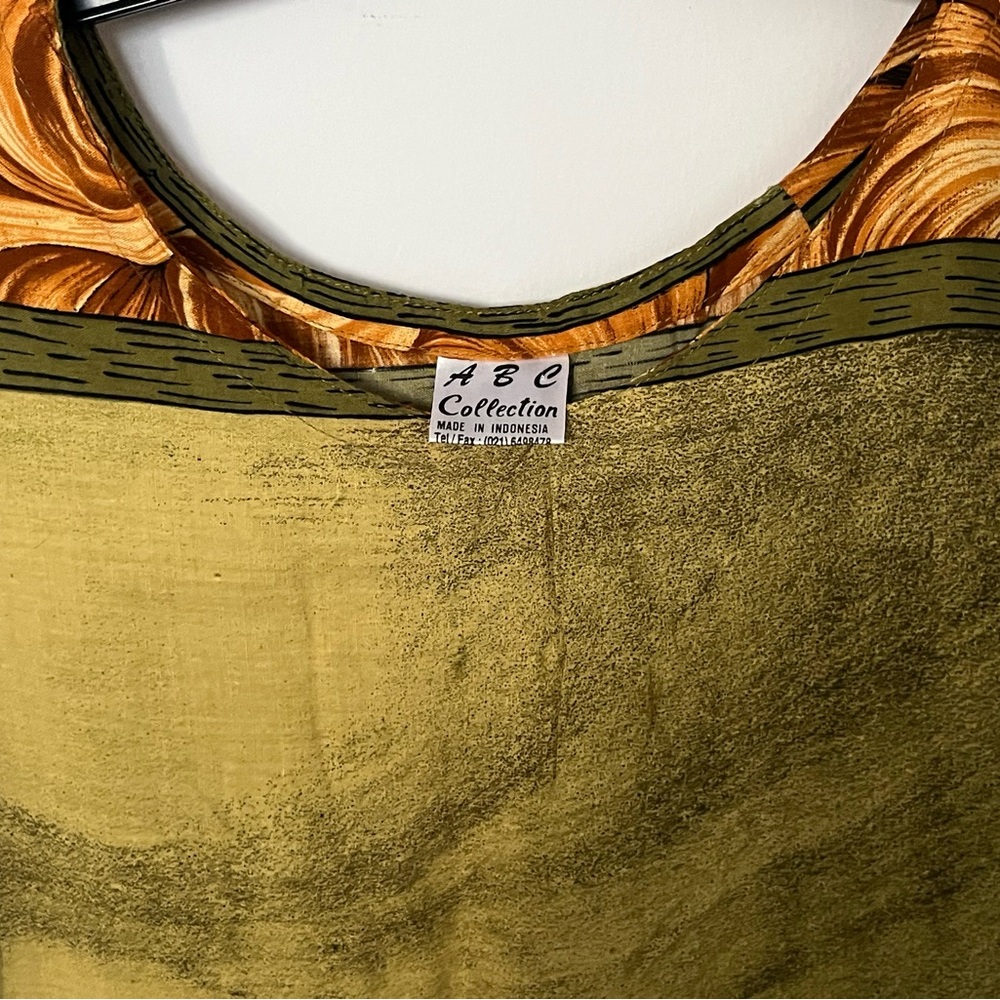 Olive Horse-Print Sleeveless Maxi Dress - Picture 3 of 3
